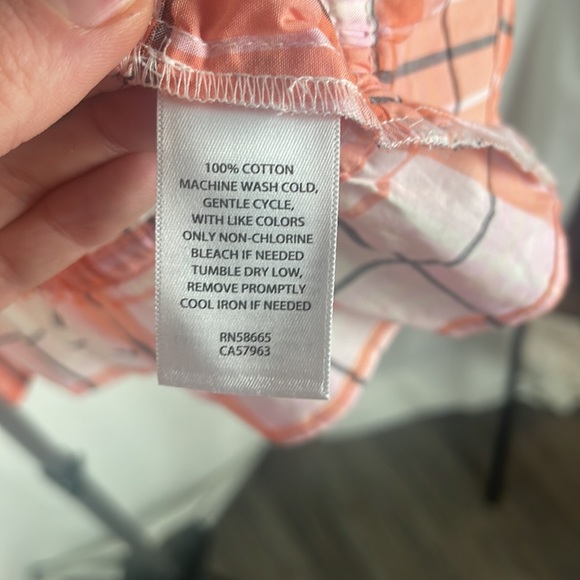 Abound SQUARE NECK YARN DYE TOP IN CORAL PINK Size Large NWT - Picture 10 of 11